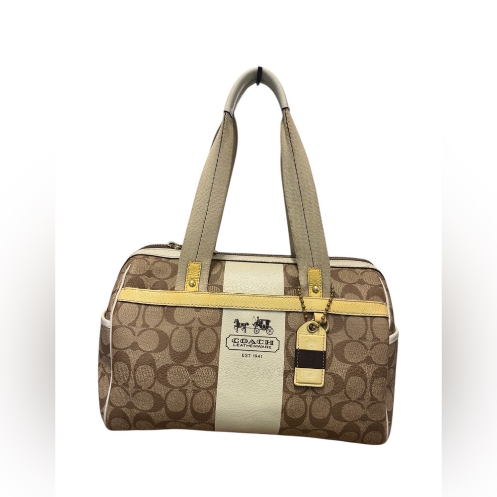 Coach 2007 Heritage Stripe Boston Bag